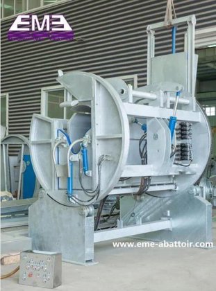 工厂生产设计的清真牛屠宰场设备 奶牛屠宰设备旋转杀牛箱