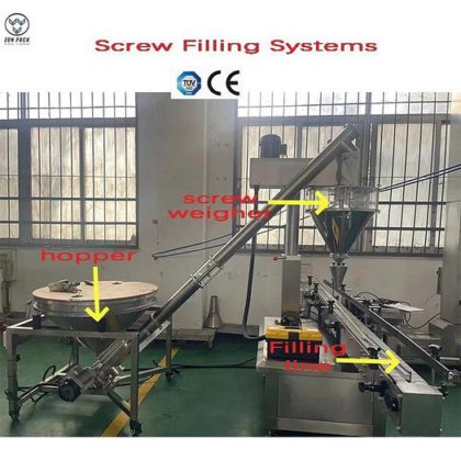 操作简便的粉末包装机罐子灌装生产系统