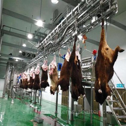 定制的工业化牛屠宰设备 屠宰场机器 屠体输送轨道 牛屠宰场