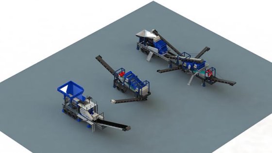 多目的モバイルジョー&インパクトクラッシャー | 一次、二次、三次段階