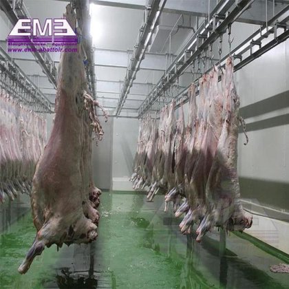 完整的绵羊屠宰场解决方案，屠宰设备的山羊胴体敷料输送轨道