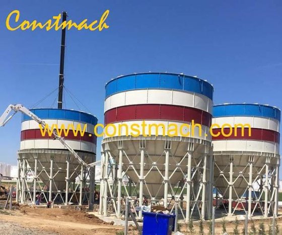 1,000トン容量のセメントサイロ