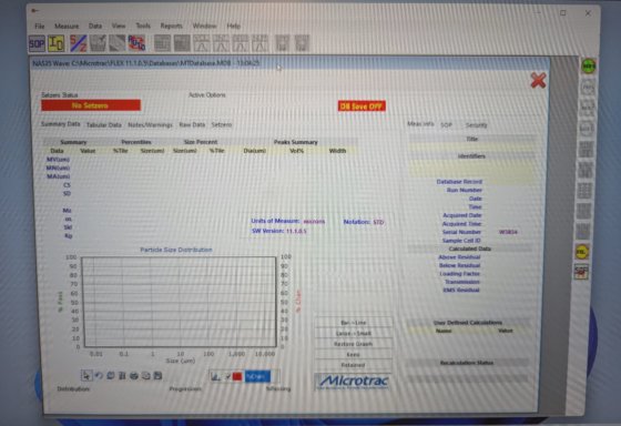 Microtrac Nanotrac Flex Wave MN422 Nanoparticle Size Analyzer Laptop ...