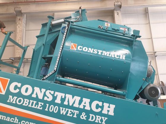 100 立方米/小时移动混凝土厂，2 年保修，CE 认证