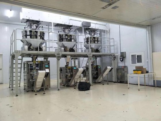 用于支持多头称重包装机的安全工作平台