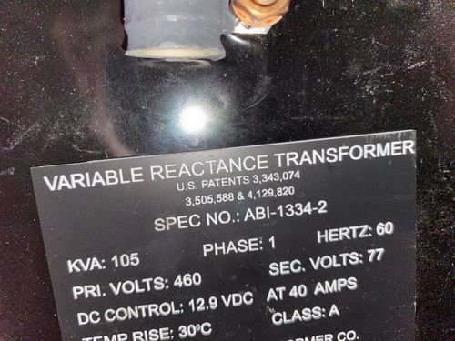 Variable Reactance Transformer, NEW, still