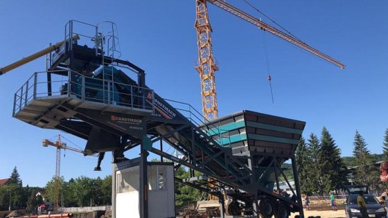 60立方/小时移动混凝土搅拌站