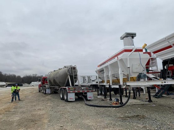 移动混凝土搅拌站