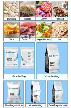 工业用全自动链斗式湿面条袋包装机