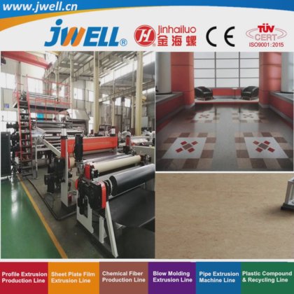 Jwell-PVC 塑料地板革回收农用挤出机，用于汽车酒店娱乐场所房屋大厅装饰