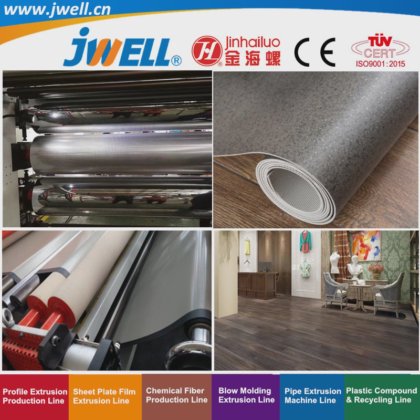 Jwell-PVC 塑料地板革回收农用挤出机，用于汽车酒店娱乐场所房屋大厅装饰