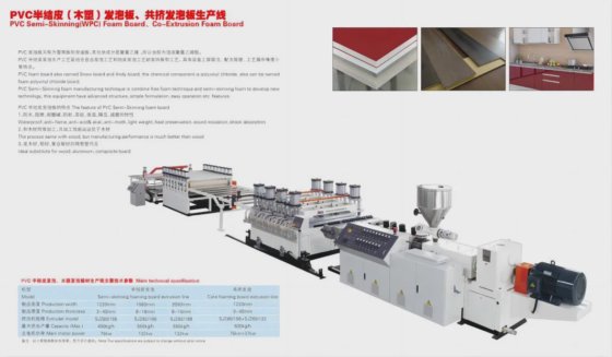 ジュエル PVC セミスキニング (WPC) 共押出しフォームボードプレートパネル押出機