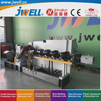 Jwell- 用于管材板材薄膜型材挤出生产线的锥形平行双螺杆回收利用挤出机