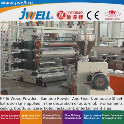用于汽车应用系列的 Jwell-PP 和木动力竹粉塑料和纤维复合板材回收利用挤出机 (6)
