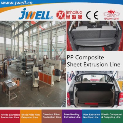 用于汽车应用系列的 Jwell-PP 和木动力竹粉塑料和纤维复合板材回收利用挤出机 (6)