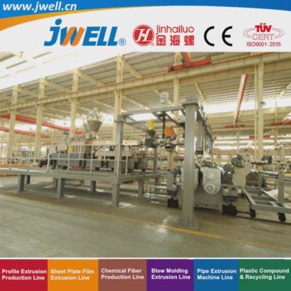 用于汽车应用系列的 Jwell-PP 和木动力竹粉塑料和纤维复合板材回收利用挤出机 (6)