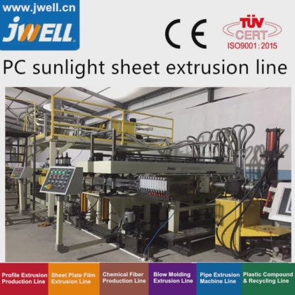 ジュエル機械 PC屋根用中空日光シート押出機