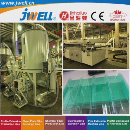 Jwell -PC 塑料瓦楞纸板回收利用农用挤出机，用于商业建筑过道屋顶|车棚，价格优惠