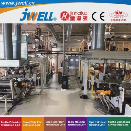 用于太阳能光伏电站的 Jwell-PVB 塑料薄膜汽车应用系列回收农用挤出机|建筑玻璃
