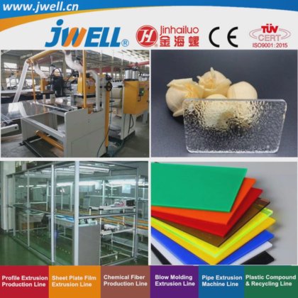 Jwell-PMMA 塑料板材和片材回收利用农用挤出机，用于广告、装饰、艺术品等领域