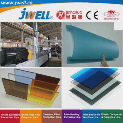Jwell-PMMA 塑料板材和片材回收利用农用挤出机，用于广告、装饰、艺术品等领域
