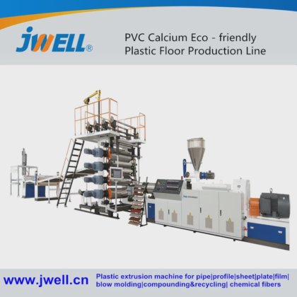 高性能全防水高密度实芯抗压强度点击式 Spc 地板生产线