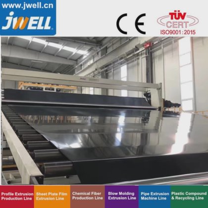 Jwell HDPE 超宽土工膜/防水板挤出生产线，土工膜/防水板制造机