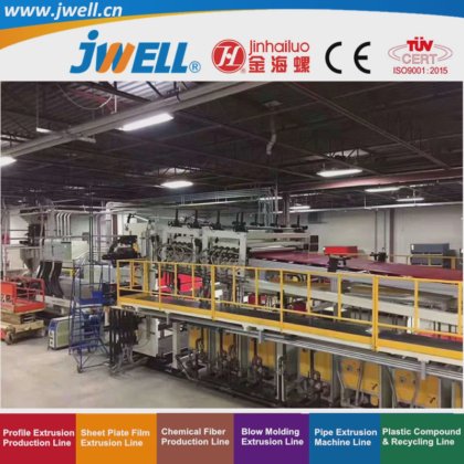 自動車用途シリーズのJwell- HDPEプラスチックプレートリサイクル成形押出機(7)
