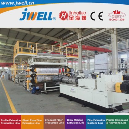 Jwell-PP 高密度聚乙烯（HDPE）塑料土工格栅回收挤出机，用于伊尔加廷公路、铁路、矿山和建筑项目