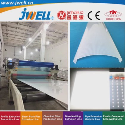 Jwell-PVC 塑料硬片回收农用挤出机，耐火抗冲击，|良好的表面|灯管烟囱无斑点