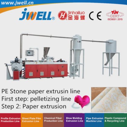 ジュエル-PEプラスチックストーンペーパーシートリサイクル農業用押出機は、印刷包装のための鋳造カレンダリングプロセステクノロジーを採用しています。