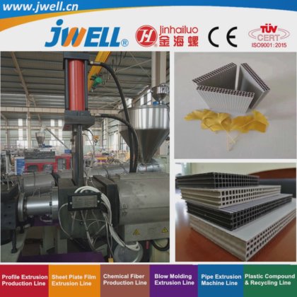 Jwell-PP 塑料中空建筑模板 Doul out 板材回收利用挤出机