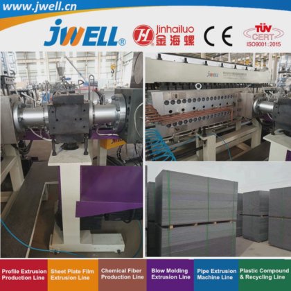 Jwell-PP 塑料中空建筑模板 Doul out 板材回收利用挤出机