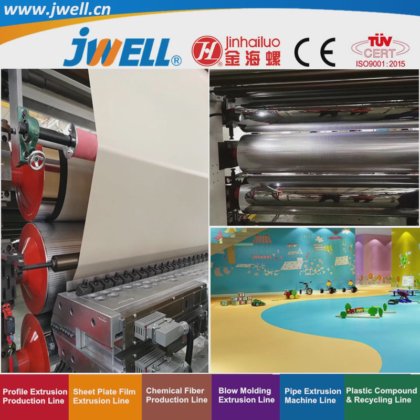 Jwell-PVC 塑料皮革双层和三层挤出机，用于娱乐厅和幼儿园，高效，出厂价