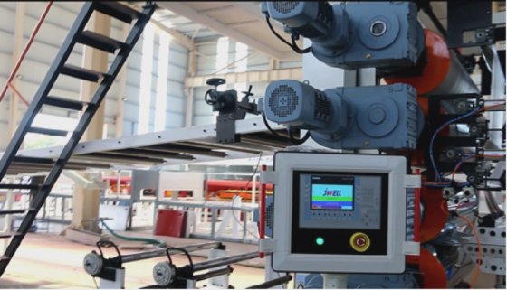 Jwell PVC Spc（石粉复合材料）地板挤出机 塑料板材机