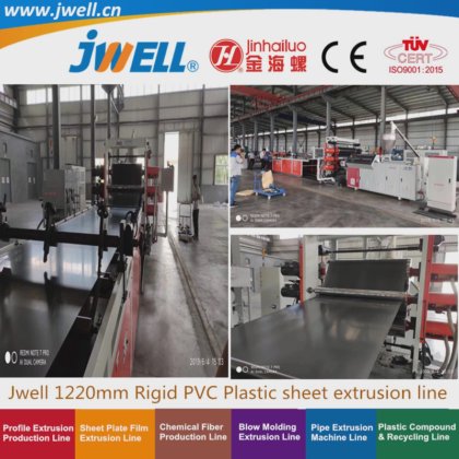Jwell-PVC 塑料幅宽 1220mm 装饰板/大理石板回收农用挤出机