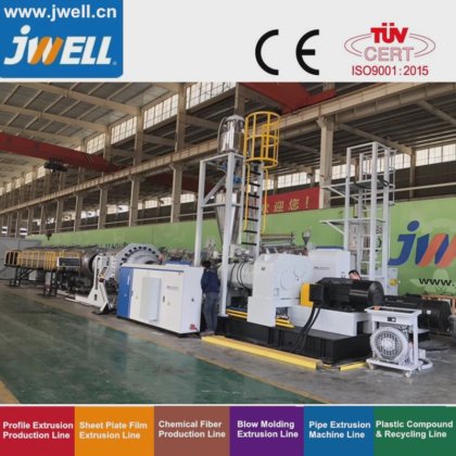 Jwell- 用于管材|板材|片材|异型材|吹塑挤出回收塑料杯机的高效单螺杆挤出机