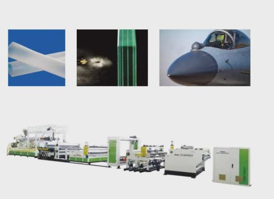 卓纬中国太阳能光伏 EVA /Poe 薄膜挤出机 PVB