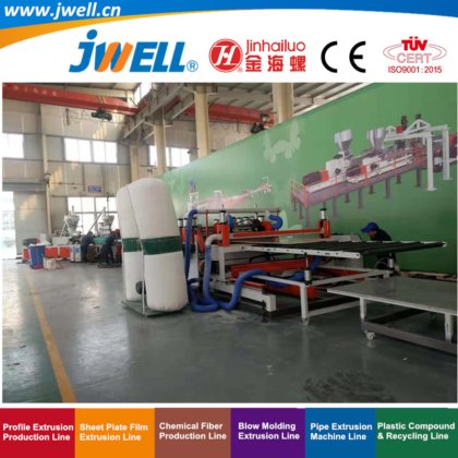 Jwell- PVC|WPC 塑料发泡板回收农用挤出机，用于家具|门生产|广告业务
