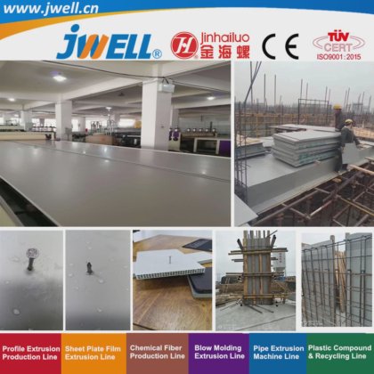 Jwell-PP|PC|PE 塑料中空板回收利用农用挤出机，用于建筑模板替代木工板生产线
