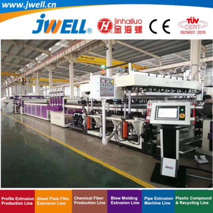 Jwell-PP|PC|PE 塑料中空板回收利用农用挤出机，用于建筑模板替代木工板生产线