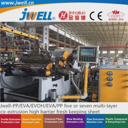 Jwell-PP|EVA|EVOH|PS|PE|HIPS塑料多层板回收农用吸塑包装机文具装饰防腐剂|缠绕膜