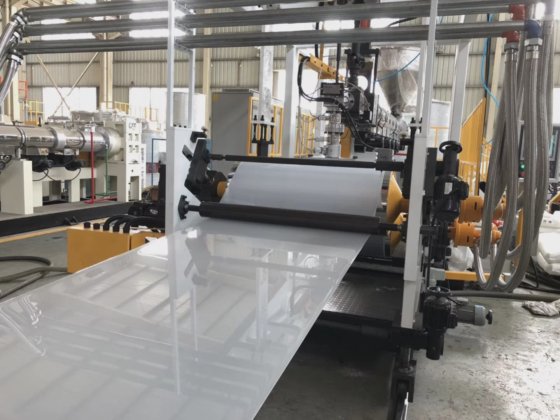 ジュエル会社 PP PS シート押出しライン プラスチックシート押出機