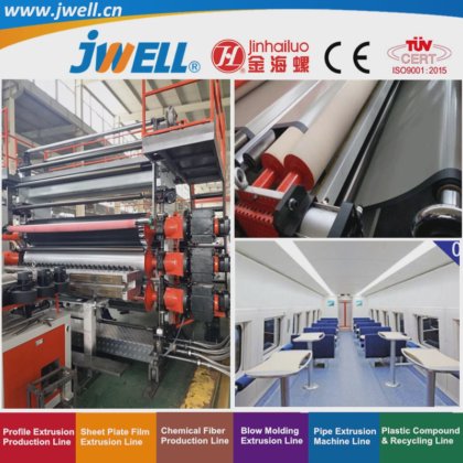 Jwell-PVC 塑料皮革双层和三层回收高效医院用农用挤出生产机械