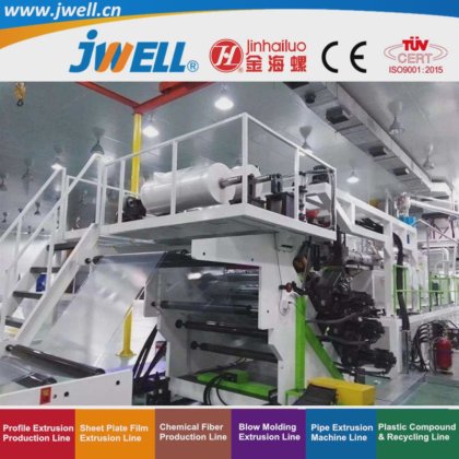 Jwell-PLA PET 塑料生物降解片材回收塑料杯挤出机，用于食品包装|3-D 印刷|垃圾袋|农用覆盖膜