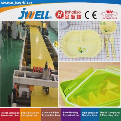 用于食品包装的 Jwell-PLA|PET 生物降解塑料板材回收利用挤出机