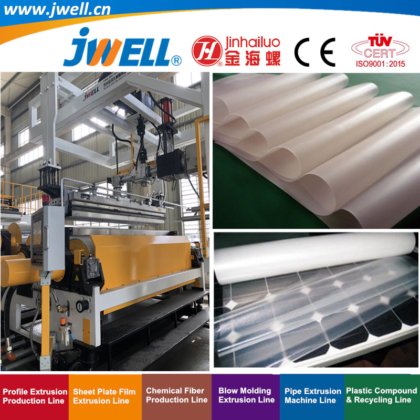 久伟 EVA Poe|PVB|Sgp塑料高速稳定生产浇注式太阳能薄膜回收农用挤出机