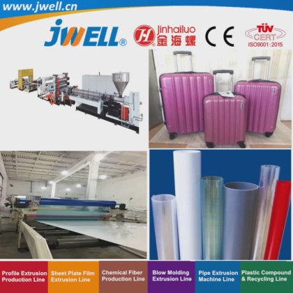 用于箱包行业的 Jwell-Modified 塑料板材回收农用挤出机，高效，出厂价