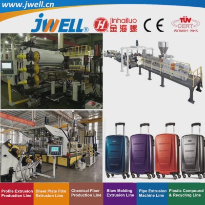 用于箱包行业的 Jwell-Modified 塑料板材回收农用挤出机，高效，出厂价