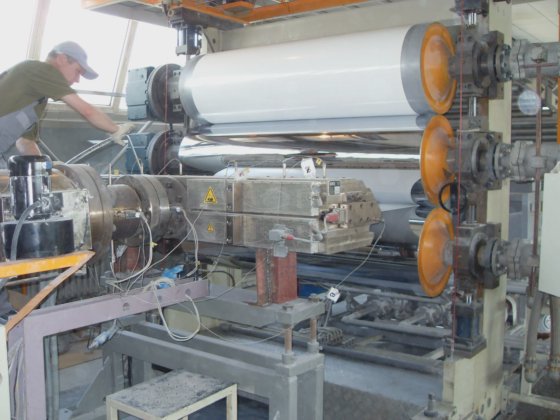 捷威 PVC 板材挤出机 塑料板材生产线